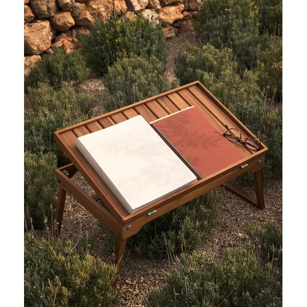 Dřevěný skládací servírovací podnos 34x65 cm Mani – Kave Home-image-1