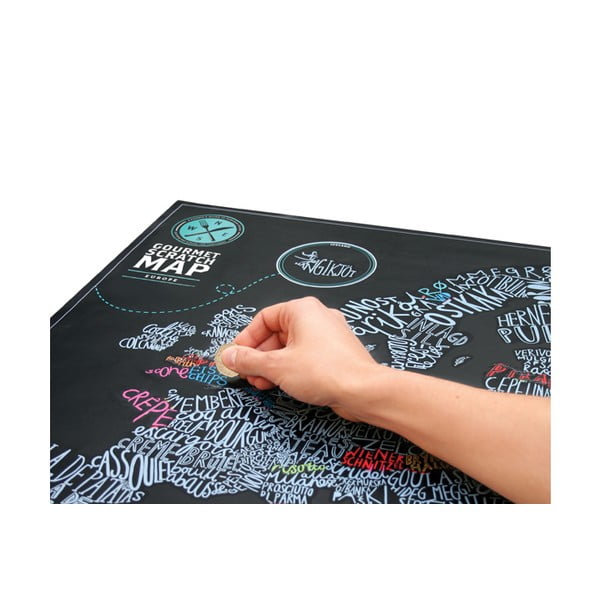 Gurmánská stírací mapa Evropy Luckies of London -image-2