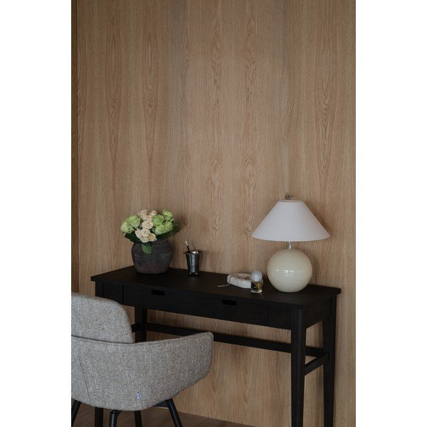 Konzolový stolek s deskou v dubovém dekoru v tmavě přírodní barvě 40x110 cm Garrison – Rowico-image-1
