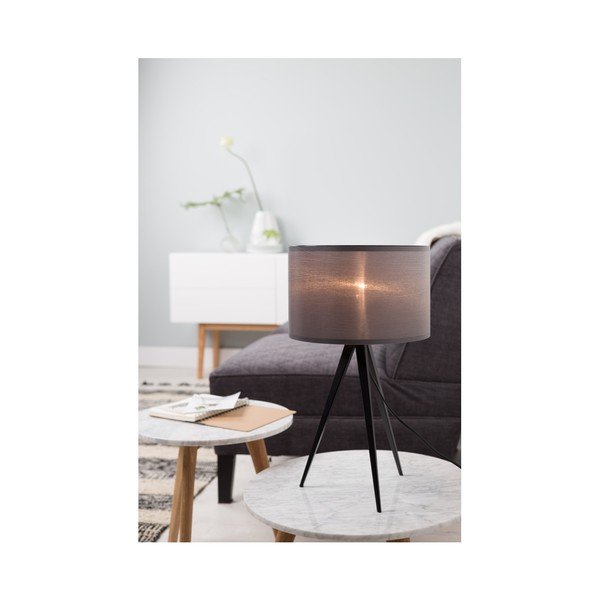 Černo-šedá stolní lampa Zuiver Tripod, ø 28 cm-image-4