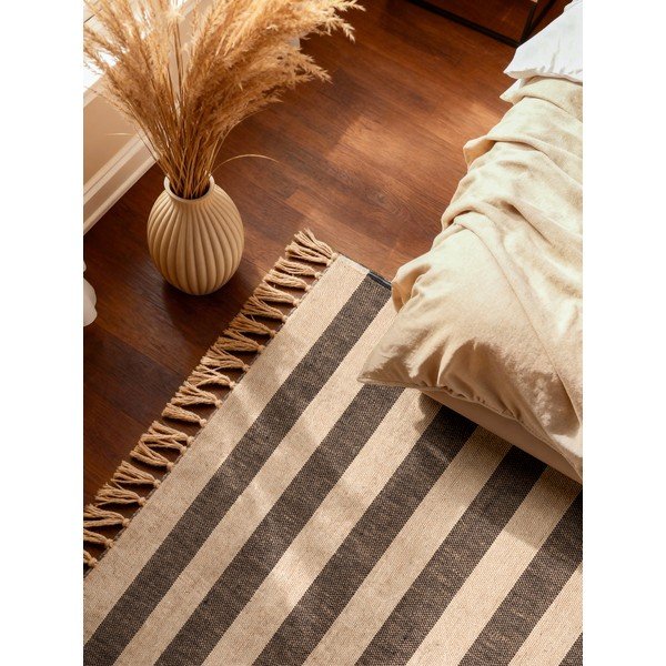 Černý/krémový oboustranný/ručně tkaný jutový koberec 160x230 cm Playa – Hanse Home-image-3