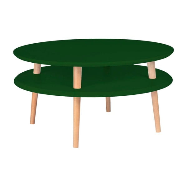 Tmavě zelený konferenční stolek Ragaba Ufo, ⌀ 70 cm