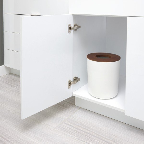 Bílý odpadkový koš iDesign Eco Vanity-image-4