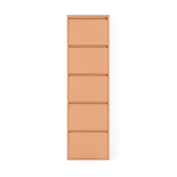 Kovový výklopný botník v lososové barvě 50x169x15 cm Billy – Spinder Design-image-3