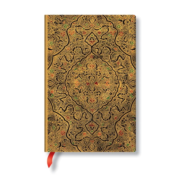 Linkovaný zápisník s měkkou vazbou ve zlaté barvě Paperblanks Zahra, 208 stran