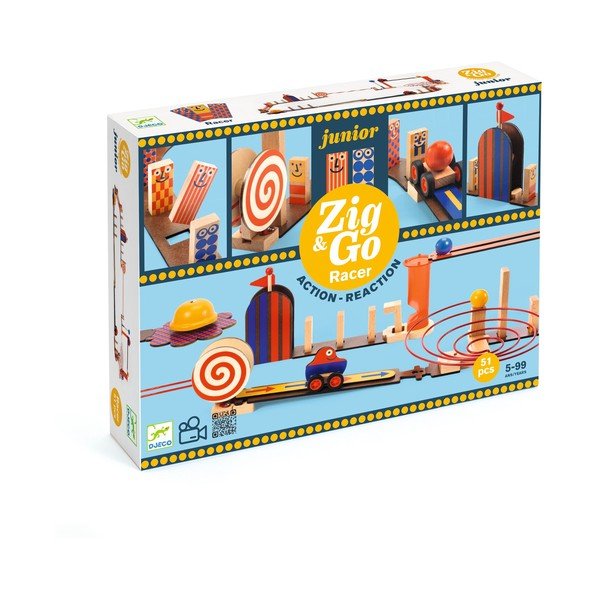 Dřevěná dráha 51 dílků Zig & Go Junior – Djeco