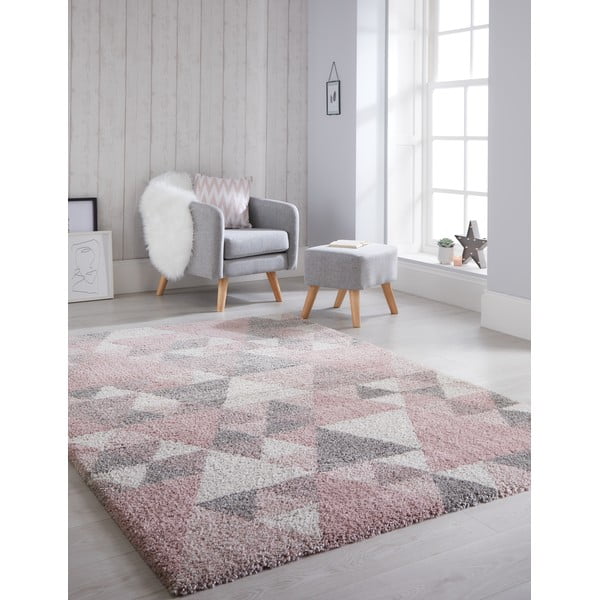Růžovo-šedý koberec Flair Rugs Nuru, 120 x 170 cm-image-1