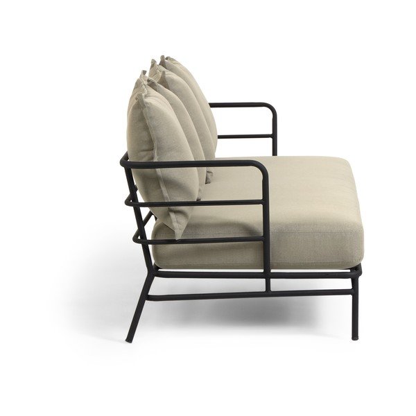 Béžová zahradní pohovka s kovovou konstrukcí Kave Home Mareluz-image-3