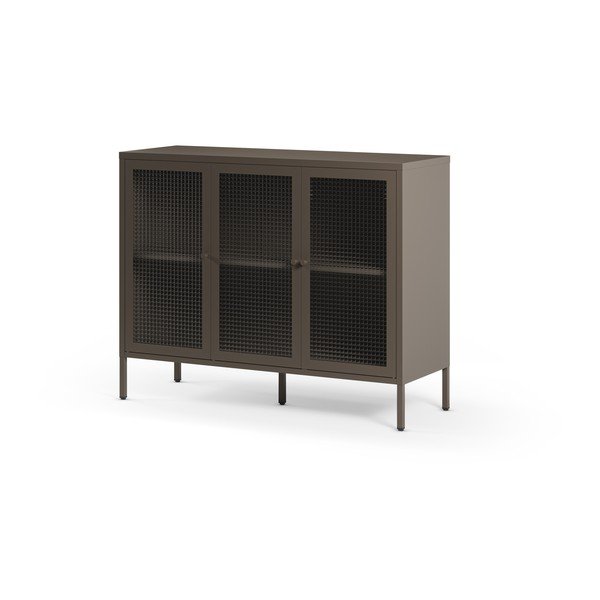 Šedá kovová vitrína 121x90x40 cm Layna – Marckeric-image-4