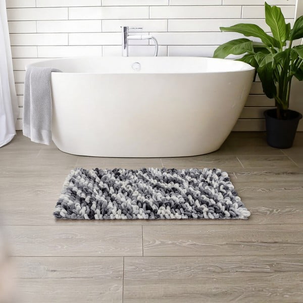 Šedomodrá textilní koupelnová předložka 60x90 cm Lerici – Wenko-image-1