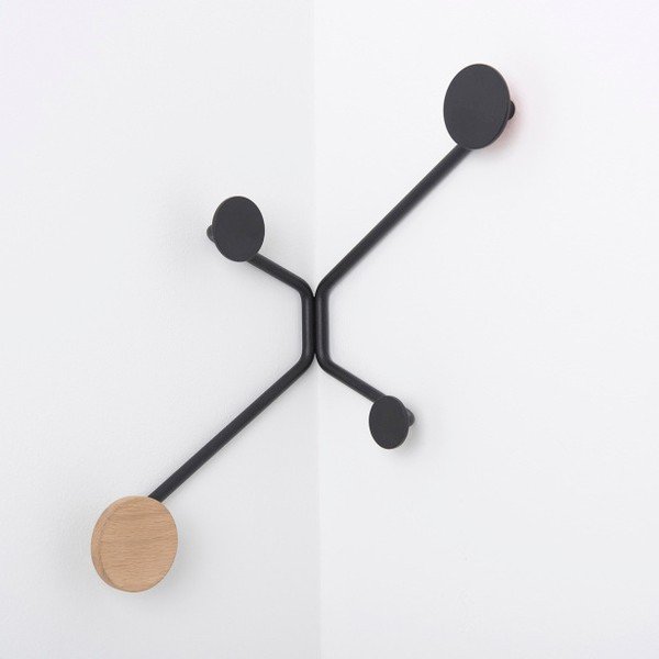 Černý rohový nástěnný věšák Gazzda Hook-image-2