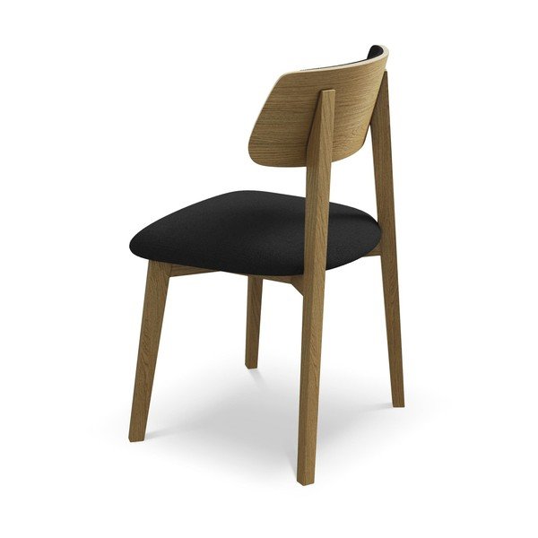 Černá jídelní židle z masivního dřeva Niu – Makamii-image-3