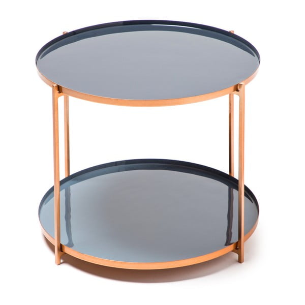 Modro-šedý odkládací stolek 360 Living Romy 422, ⌀ 57 cm