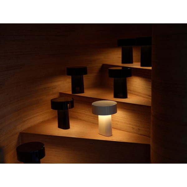 Šedobéžová plastová LED stolní lampa (výška 18 cm) Oblong – Zone-image-1