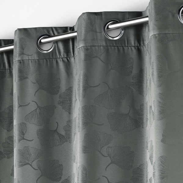 Antracitový zatemňovací závěs z žakáru 140x260 cm Lunella – douceur d'intérieur-image-1