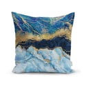 Povlak na polštář Minimalist Cushion Covers Marble With Blue, 45 x 45 cm
