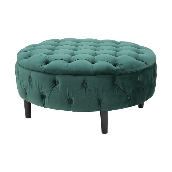 Zelená taburetka s úložným prostorem Mauro Ferretti Queen, ø 90 cm-image-4