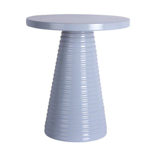 Kovový kulatý odkládací stolek ø 40 cm Catania Ribbed – Leitmotiv