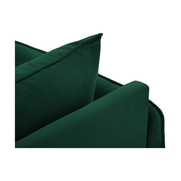 Tmavě zelená sametová lenoška (levý roh) Vienna – Cosmopolitan Design-image-1