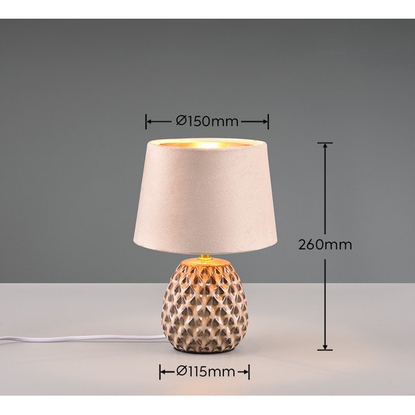 Béžová stolní lampa (výška 27 cm) Ariana – Reality-image-4