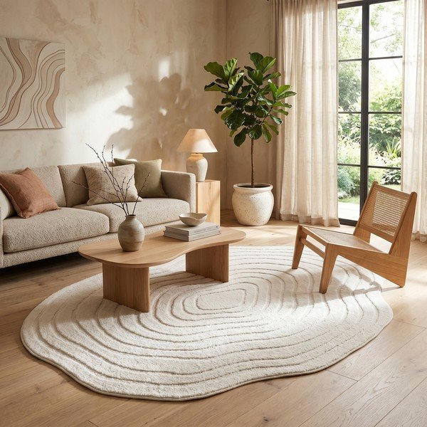 Krémový koberec 160x230 cm Pebble – ESTE-image-1