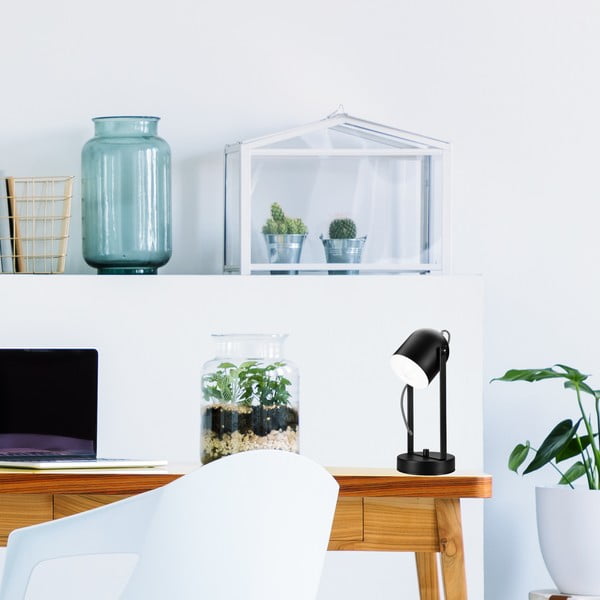 Černá stolní lampa - LAMKUR-image-2