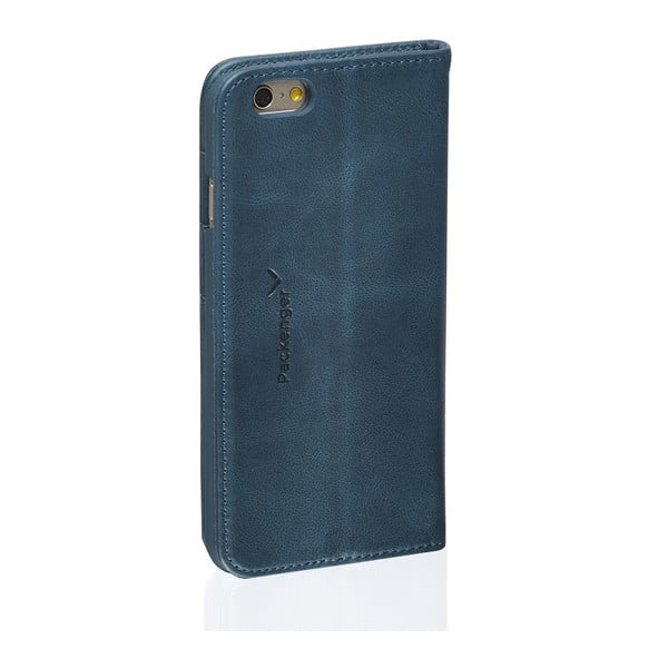 Modrý kožený obal na iPhone 5/5S Packenger