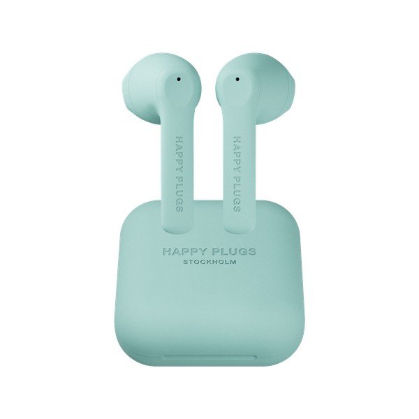 Bezdrátová sluchátka v mintové barvě Happy Plugs Air 1 Go-image-2
