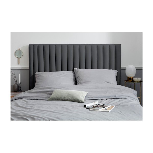 Antracitové čalouněné čelo postele 140x120 cm NJ - Cosmopolitan Design-image-3