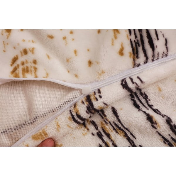 Černo-krémové povlečení na jednolůžko z mikroplyše 140x200 cm Enrico – My House-image-3