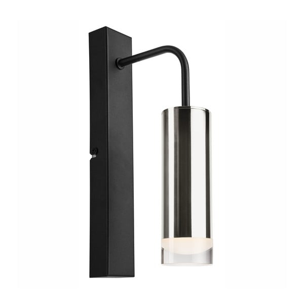 Nástěnná lampa v černo-stříbrné barvě LAMKUR Diego