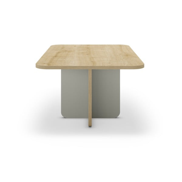 Konferenční stolek s deskou v dubovém dekoru ve světle zeleno-přírodní barvě 56x100 cm Hillary – Marckeric-image-3