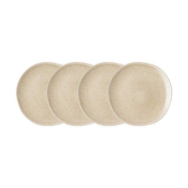 Šedobéžové talíře v sadě 4 ks z kameniny ø 21 cm Viola – House Nordic