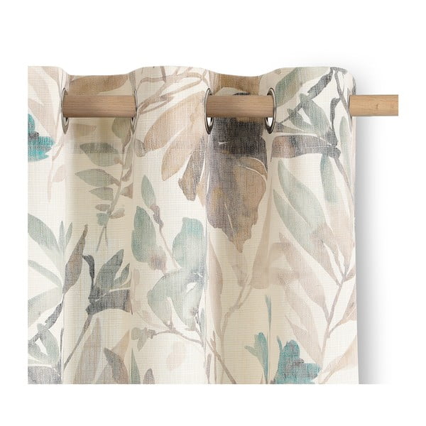 Krémový/šedomodrý závěs 135x250 cm Celesta – Restilo