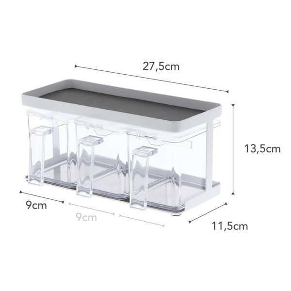 Dózy v sadě 3 ks na mouku/na sypké potraviny Tower – YAMAZAKI-image-4