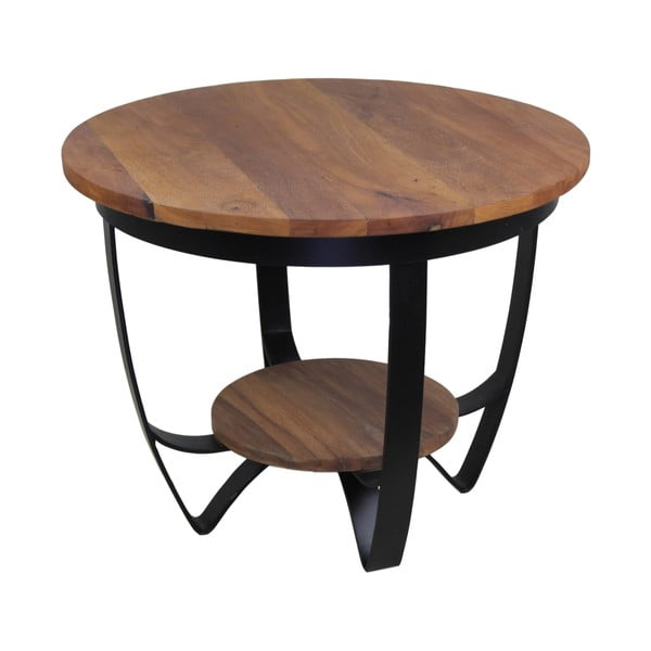 Konferenční stolek s deskou z recyklovaného teakového dřeva HSM collection Susan, ⌀ 55 cm