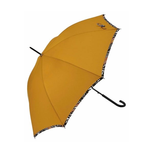Hořčičně žlutý holový deštník Pattern, ⌀ 122 cm