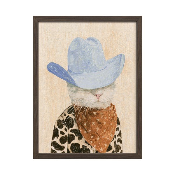 Tištěný obraz s rámem 30x40 cm Howdy Cat – Styler