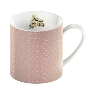 Růžový porcelánový hrnek s puntíky Creative Tops Cottage Flower, 330 ml