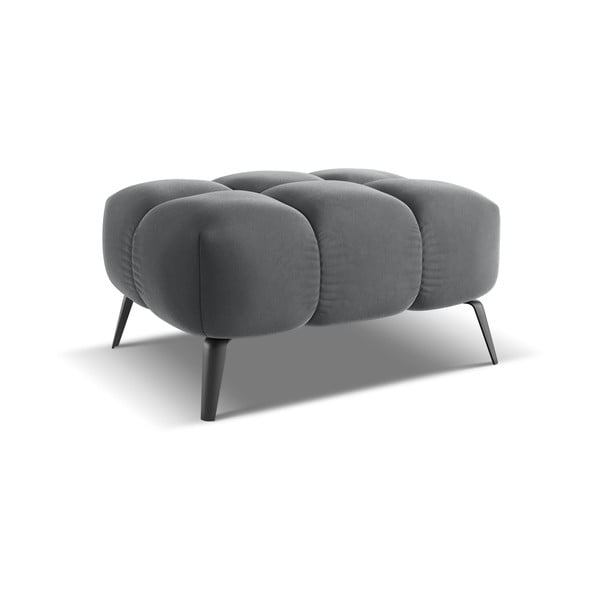 Šedá sametová podnožka Nalu – Makamii-image-2