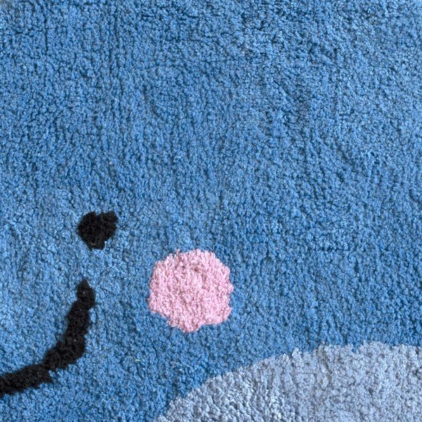 Modrá bavlněná koupelnová předložka Mr. Fox Blue Whale, 69 x 44 cm-image-2