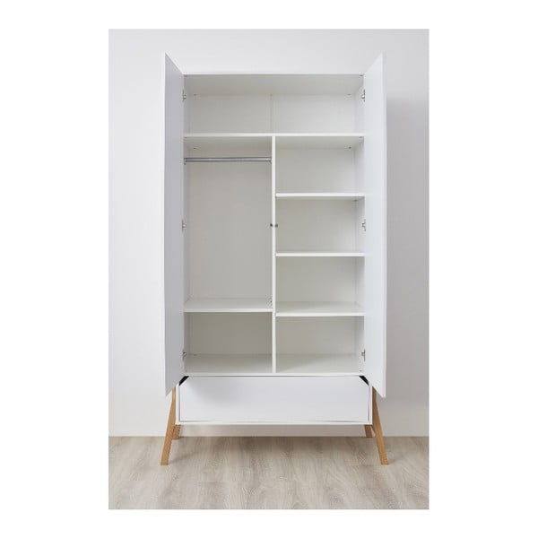 Bílá dvoudveřová šatní skříň BELLAMY Lotta-image-2