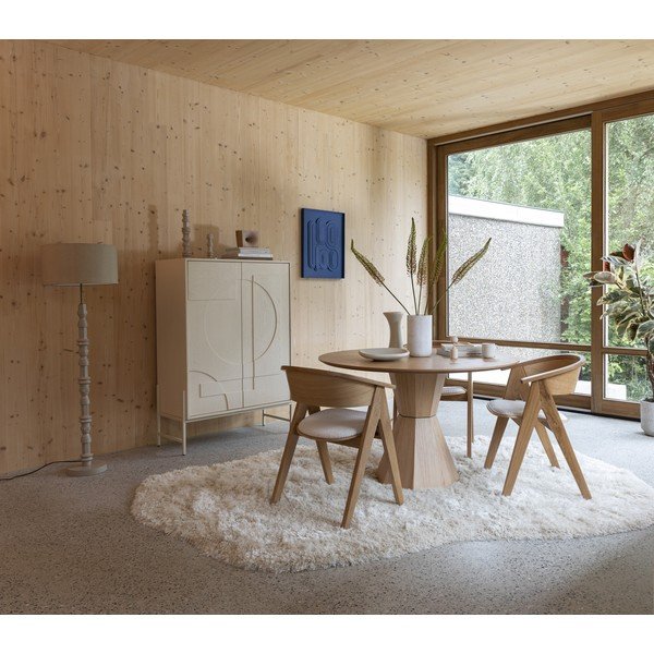 Krémová skříňka v dekoru dubu 100x140x45 cm Faces – Zuiver-image-1