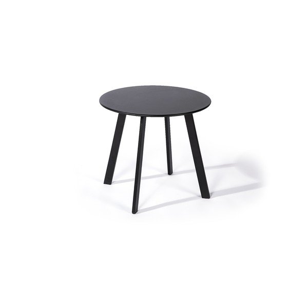 Černý zahradní stůl Le Bonom Full Steel, ø 50 cm-image-2