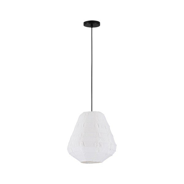 Bílé lněné závěsné svítidlo ø 36 cm Linnet – Nova Luce
