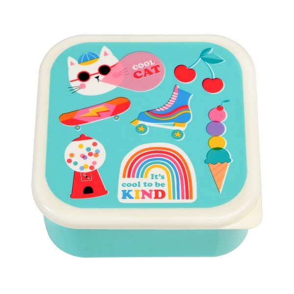 Tyrkysové dětské svačinové boxy v sadě 3 ks Top Banana – Rex London-image-2