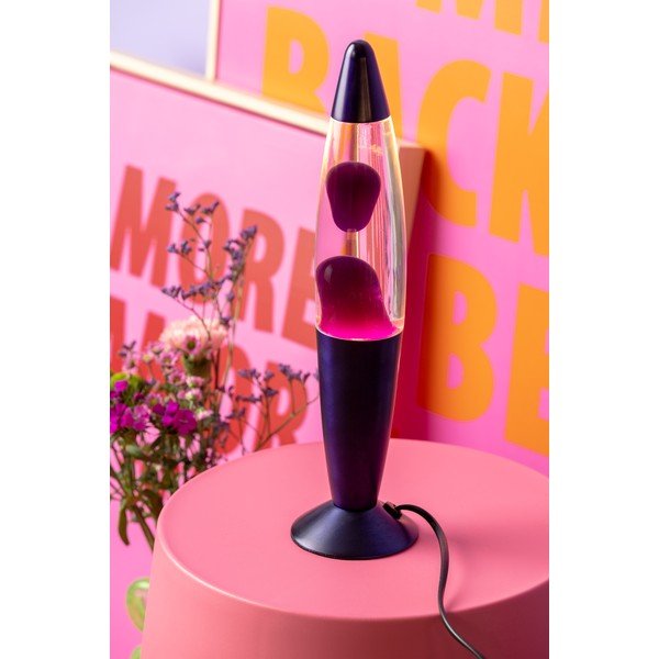 Fialová skleněná lávová lampa (výška 35,5 cm) Funky Rocket Lava – Leitmotiv-image-1