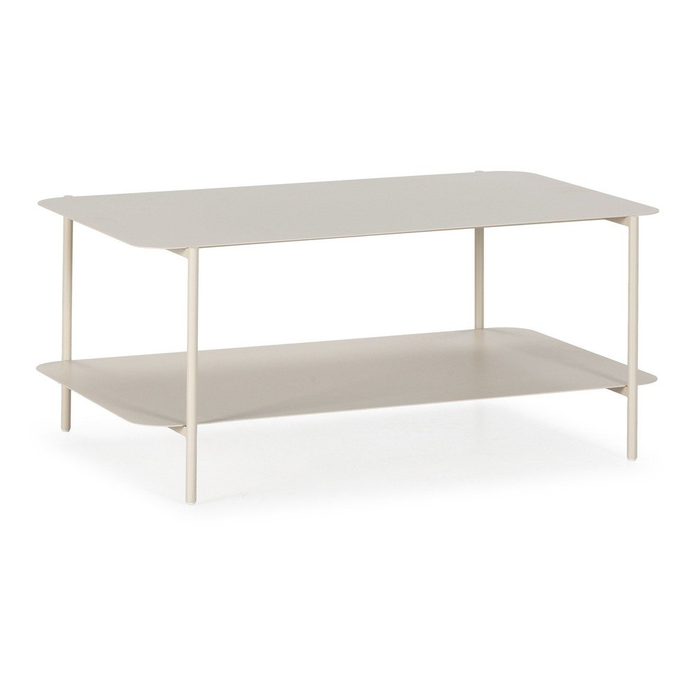 Krémový kovový konferenční stolek 58x90 cm Beatrix – MOME