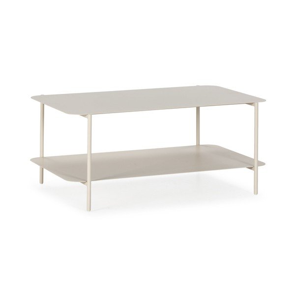 Krémový kovový konferenční stolek 58x90 cm Beatrix – MOME