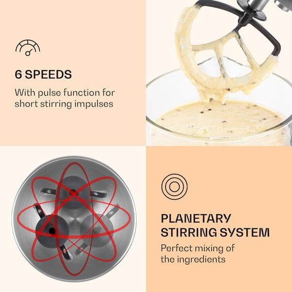 Červený kuchyňský robot Klarstein Bella Robusta-image-3